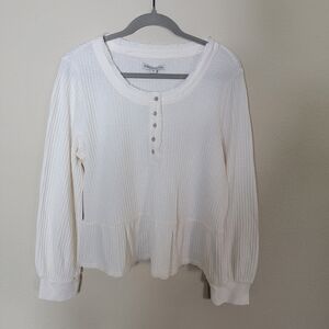 NWT Frye & Co White Peplum Top